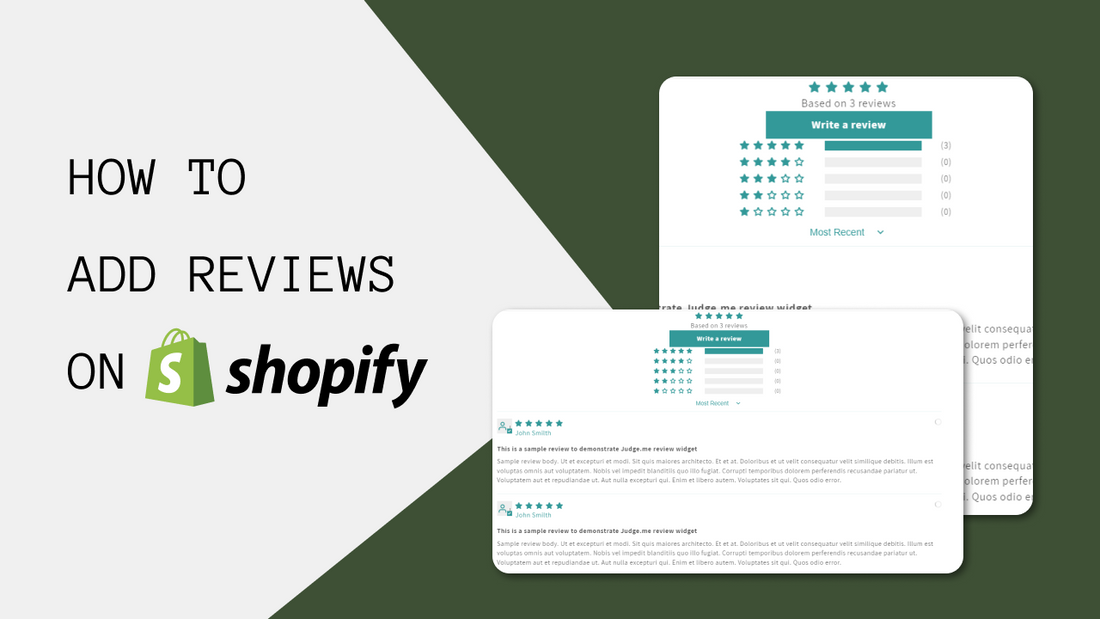 HOW TO ADD REVIEWS TO SHOPIFY