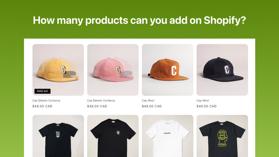 How many products can you add on Shopify?