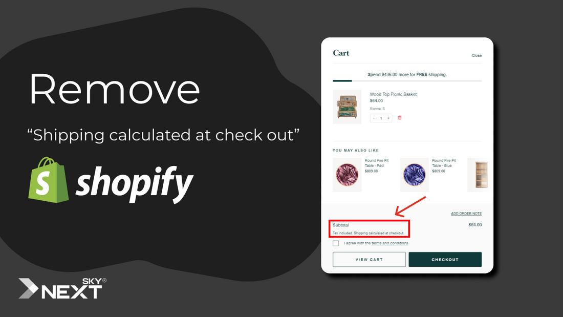 how to remove shipping calculated at check out on shopify