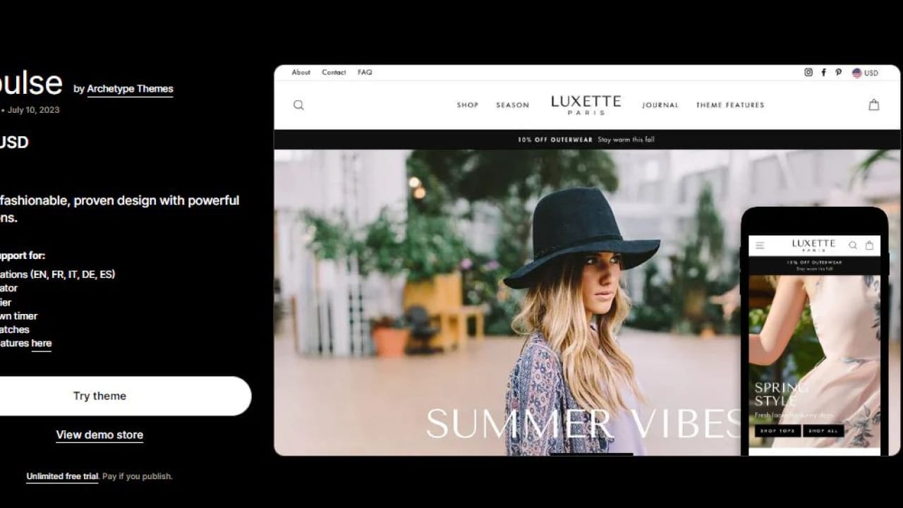 impulse shopify theme