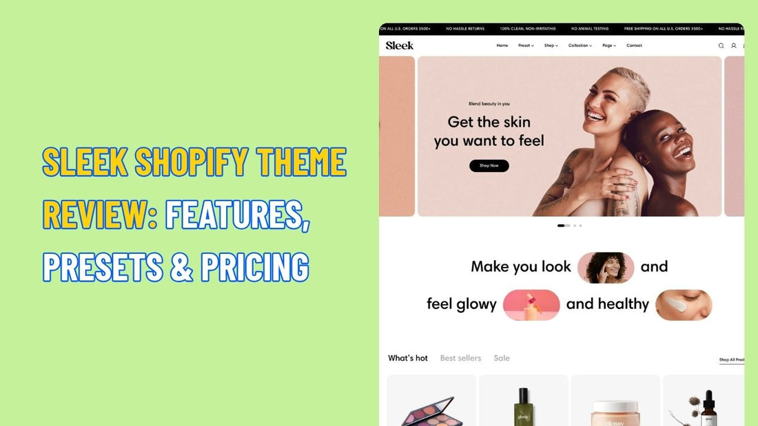 Sleek Shopify Theme Review: Features, Presets & Pricing