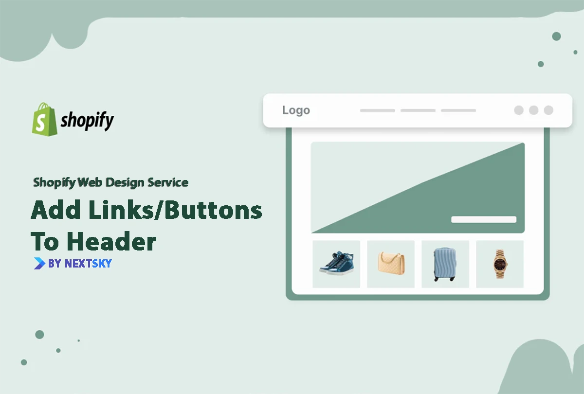 Add links/buttons to header