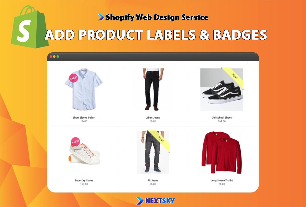 Add product labels and badges