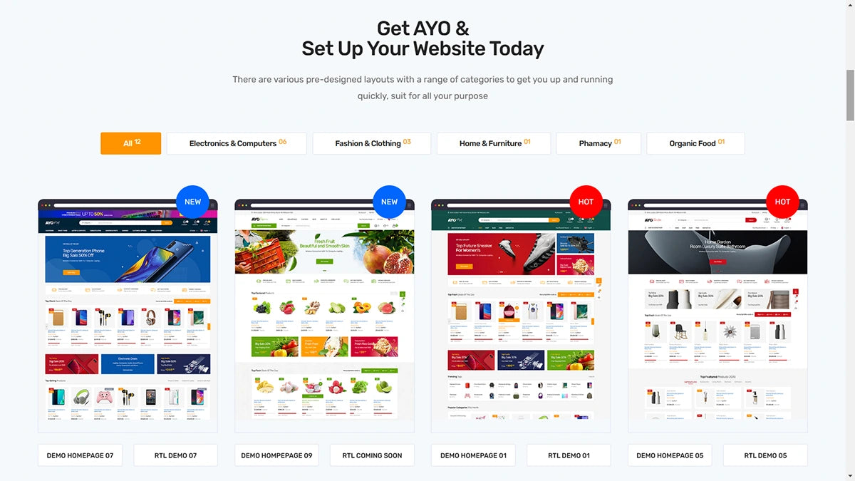 Ayo magento 2 theme - Demo 8