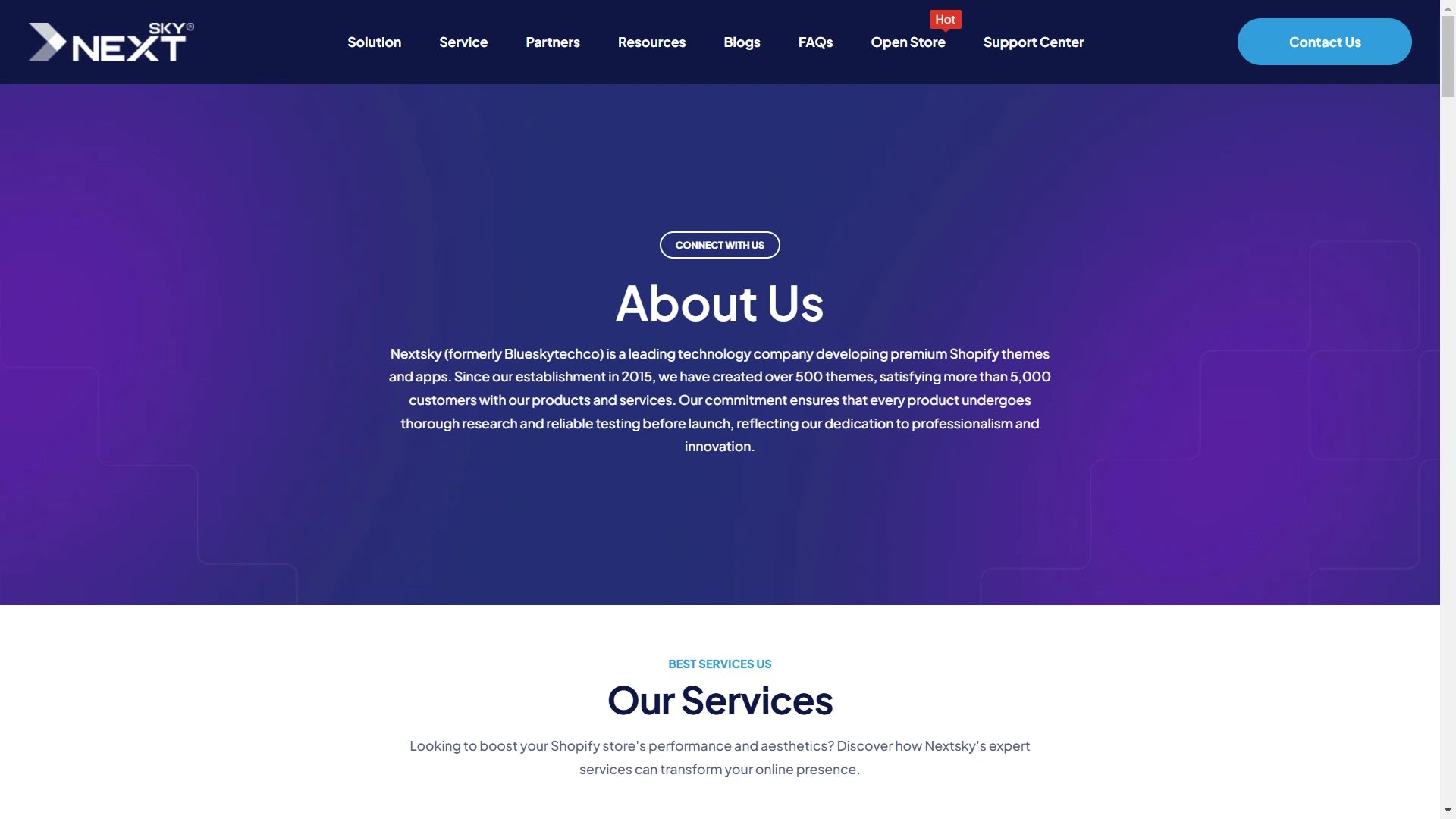 Create About Us page