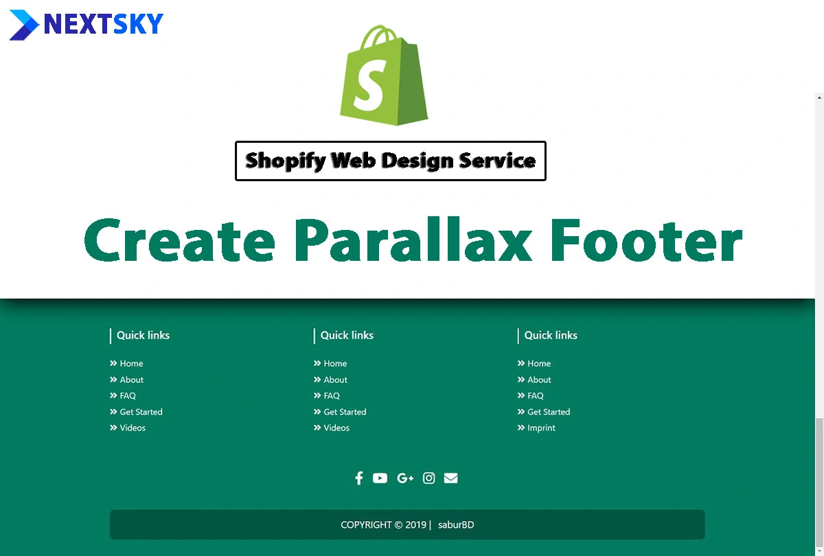 Create parallax footer