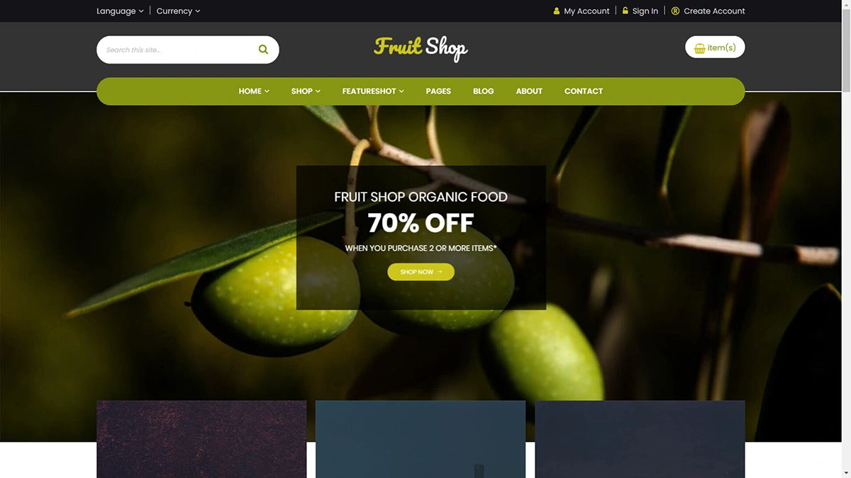 Fruit Shop Magento 2 Theme - Demo 12