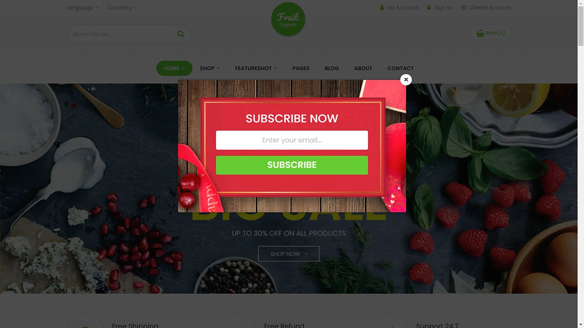 Fruit Shop Magento 2 Theme - Demo 3