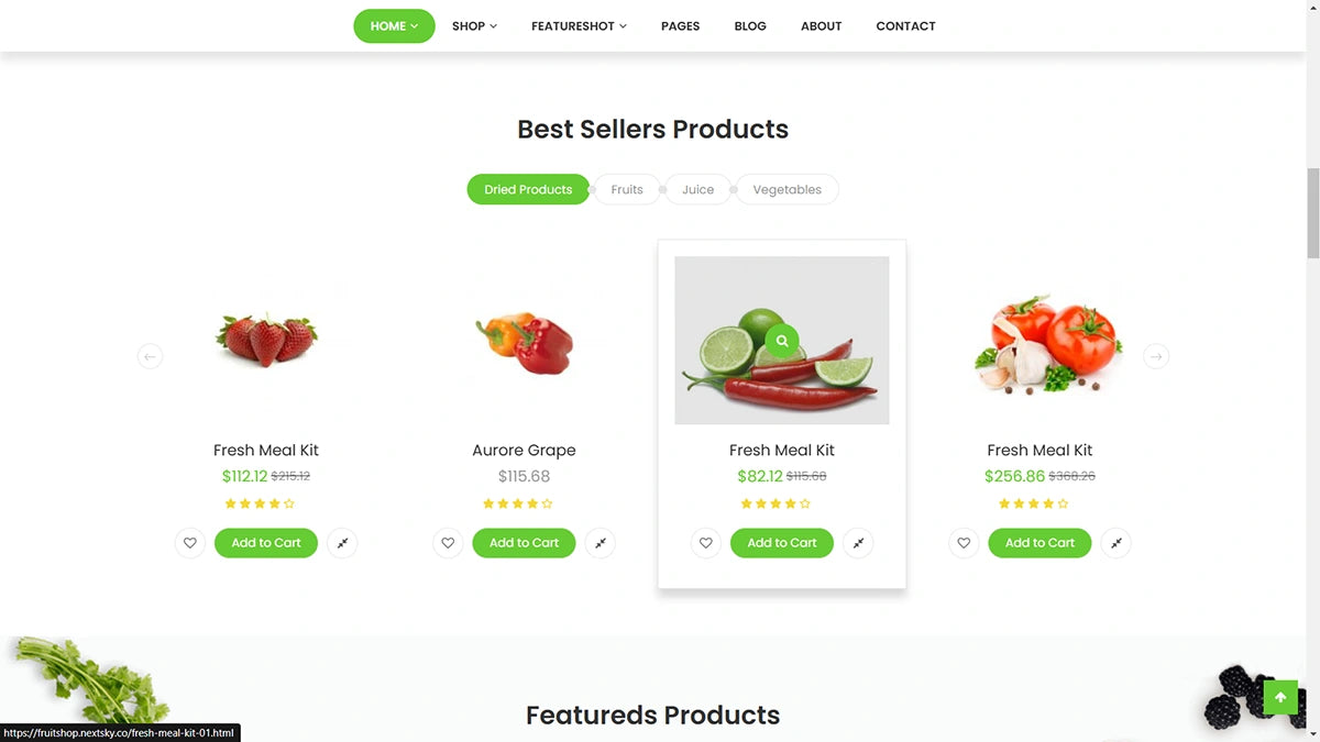 Fruit Shop Magento 2 Theme - Demo 4