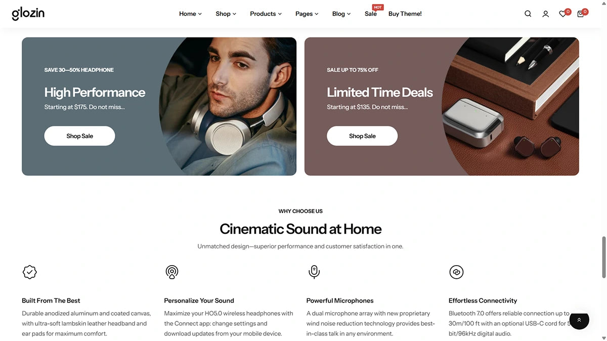 Glozin theme – EchoZone - Img 6