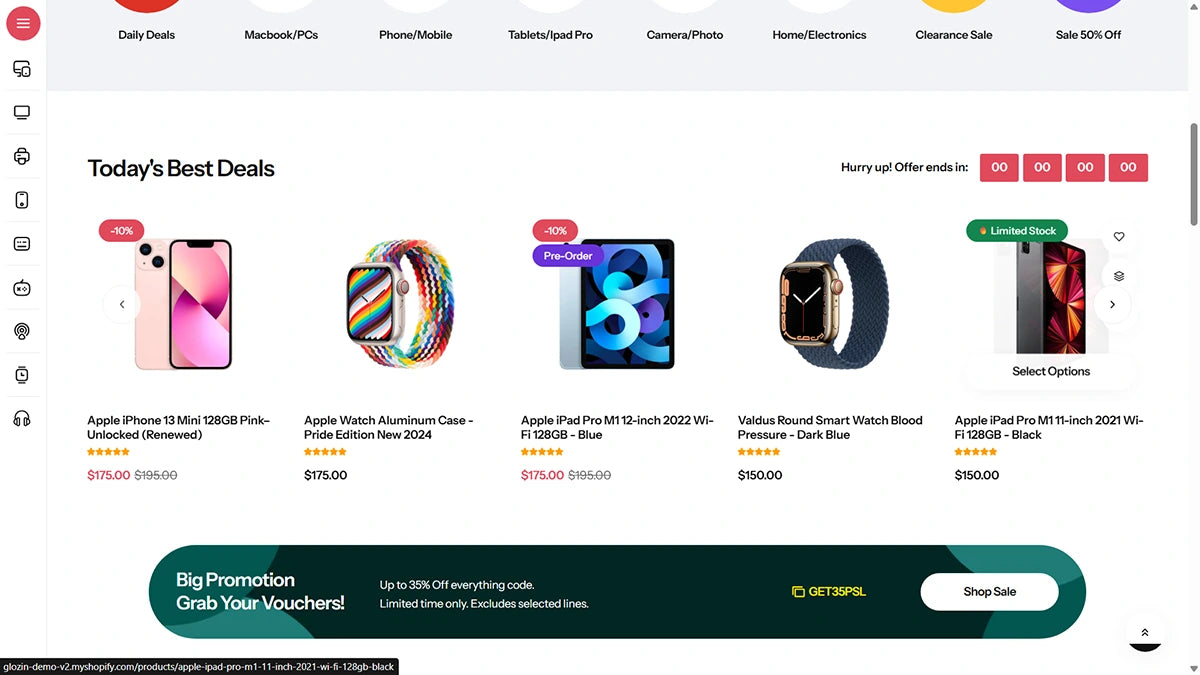 Glozin theme – Electro Pulse | Tech & Accessories