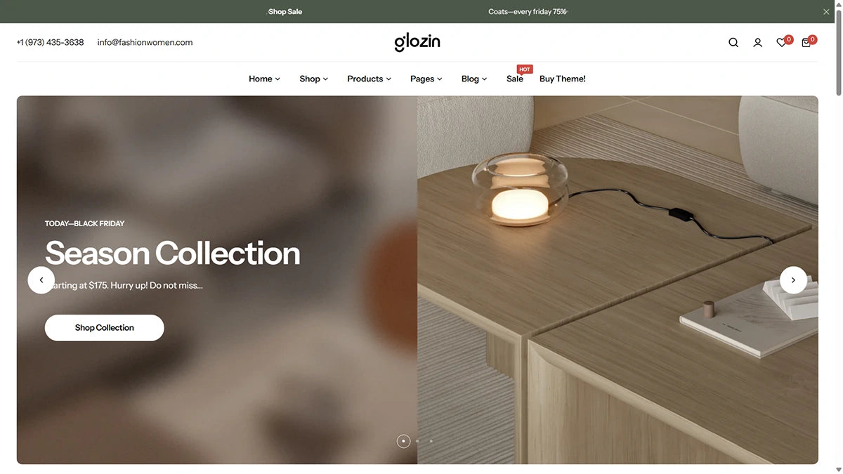 Glozin theme – Home Decor | Furniture & Home Living