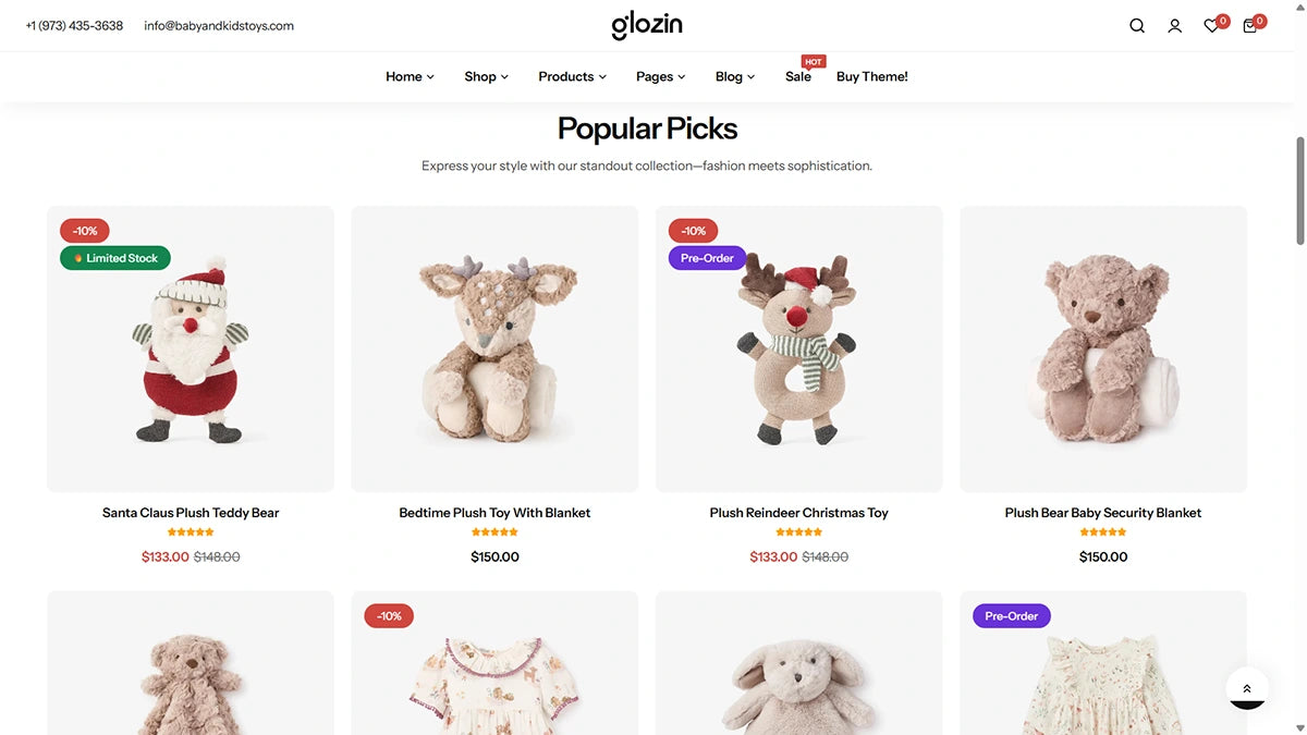 Glozin theme – Kids Toys - Img 2