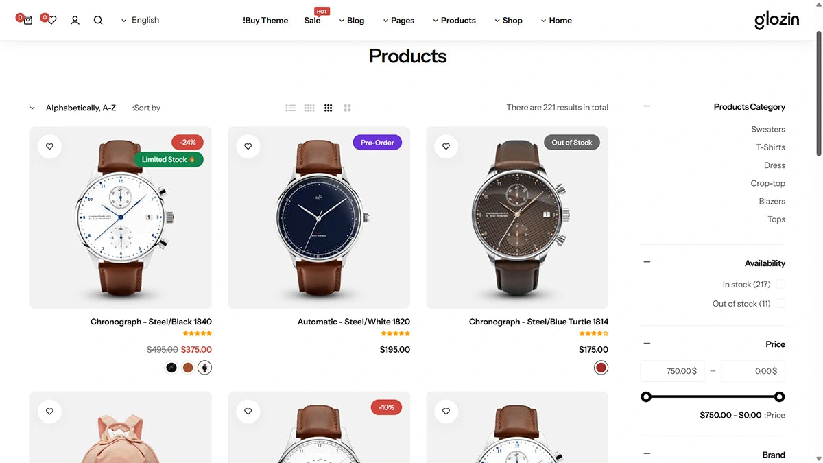 Glozin theme – RTL Demo - Img 6