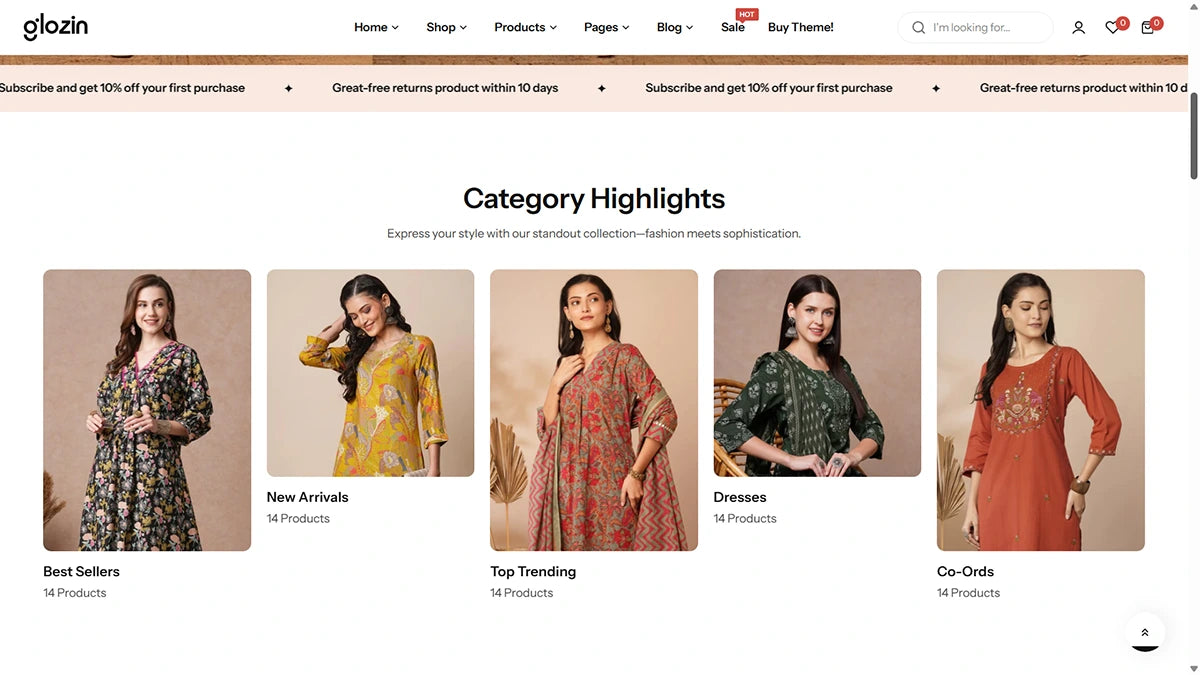 Glozin theme – Sari Couture - Img 2