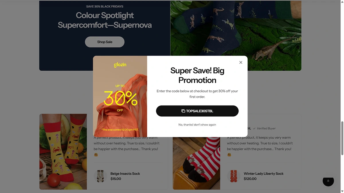 Glozin theme – Sock - Img 3