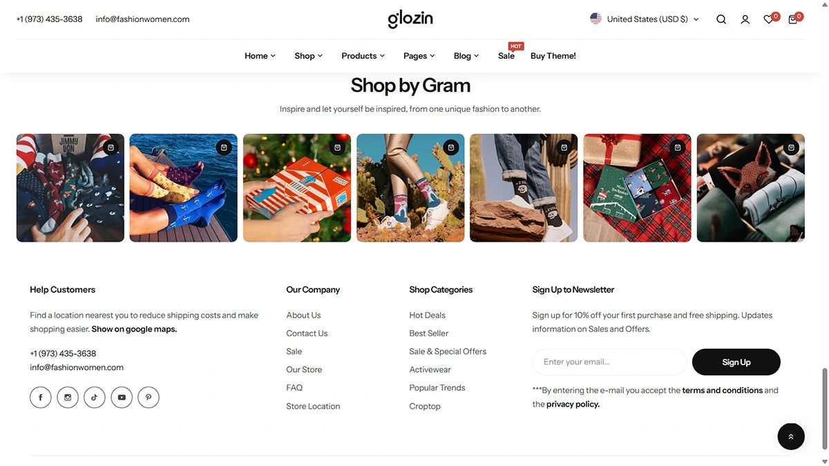 Glozin theme – Sock - Img 4