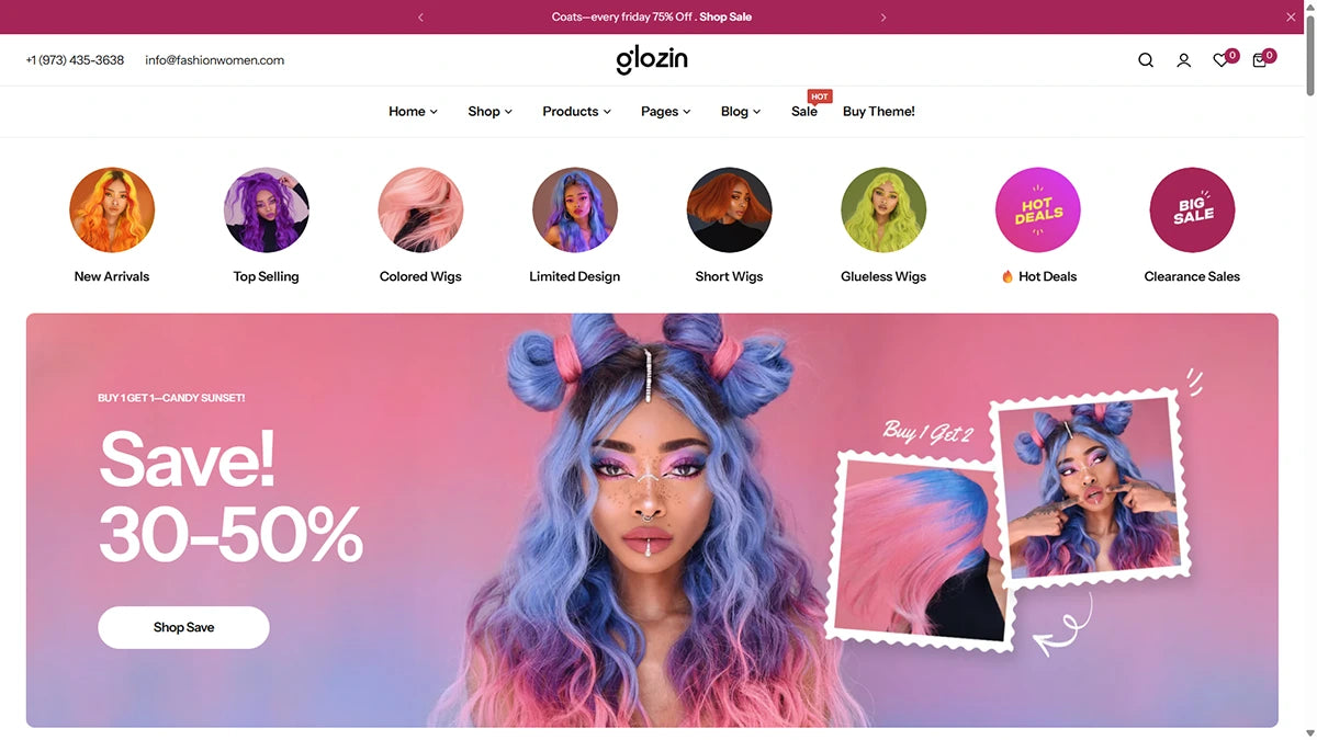 Glozin theme – Wigs - Img 1