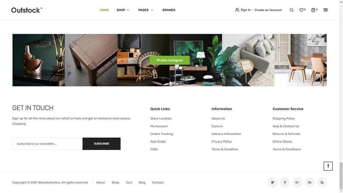 Outstock Magento 2 Furniture Theme - Demo 10