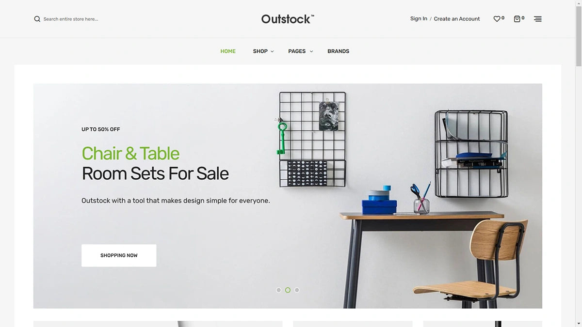 Outstock Magento 2 Furniture Theme - Demo 6