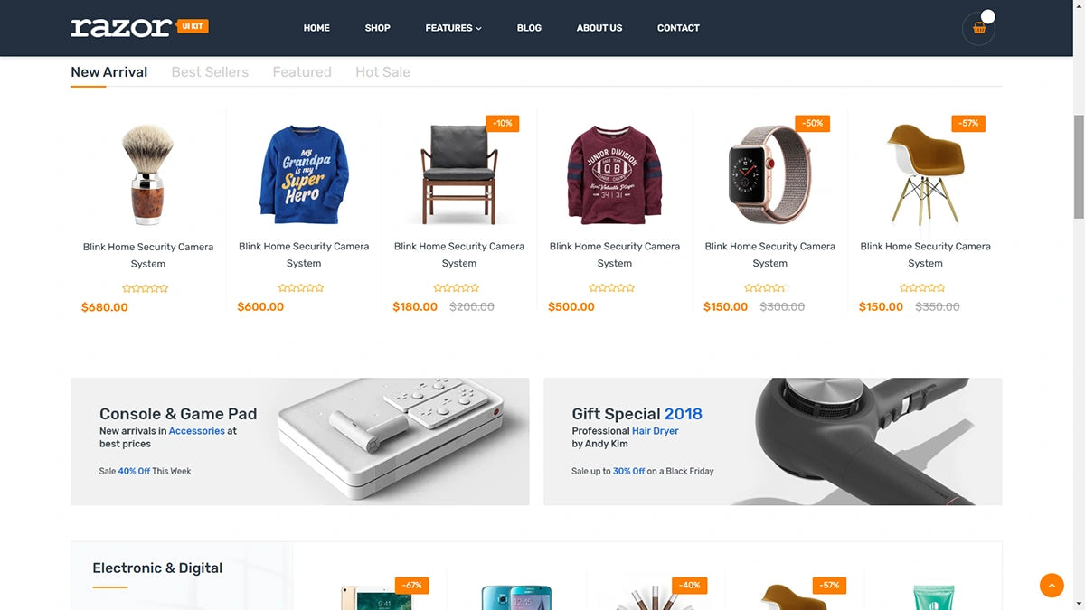 Razor Magento 2 theme - Demo 3