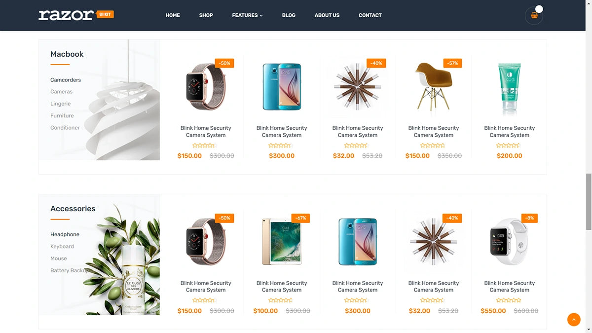 Razor Magento 2 theme - Demo 4