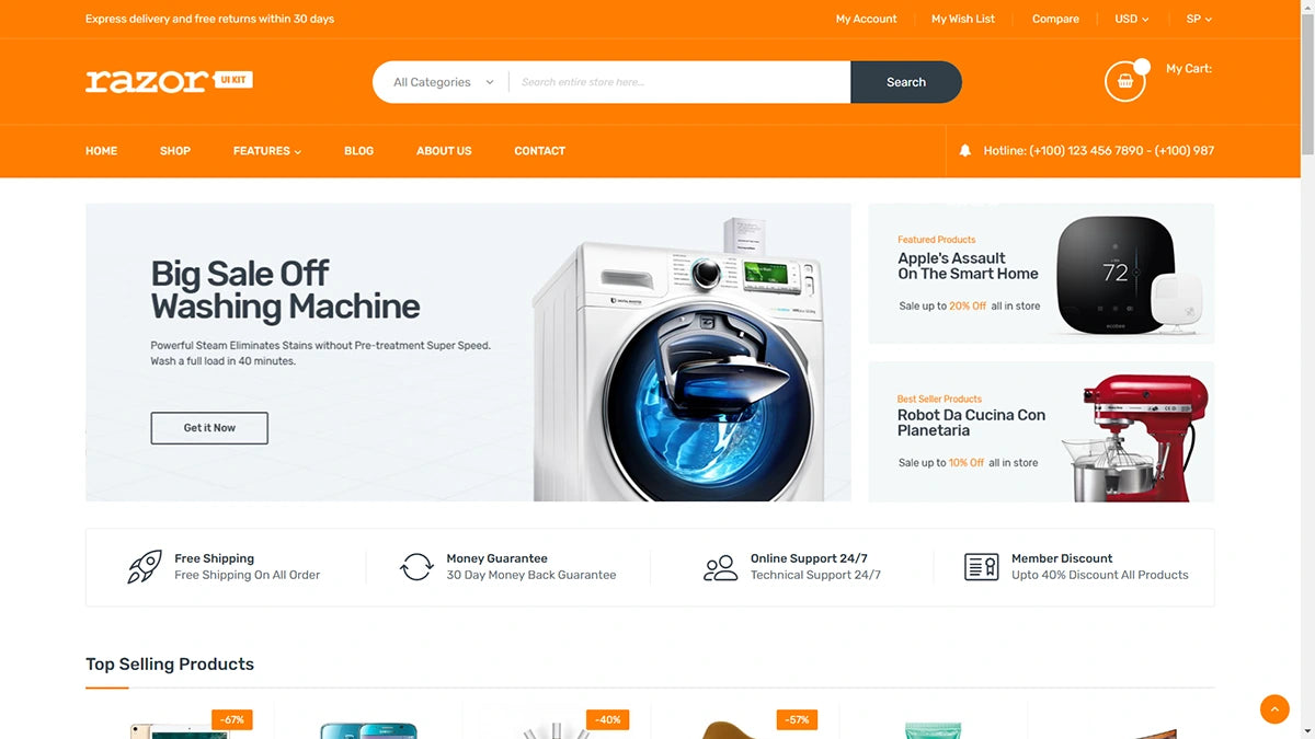 Razor Magento 2 theme - Demo 7