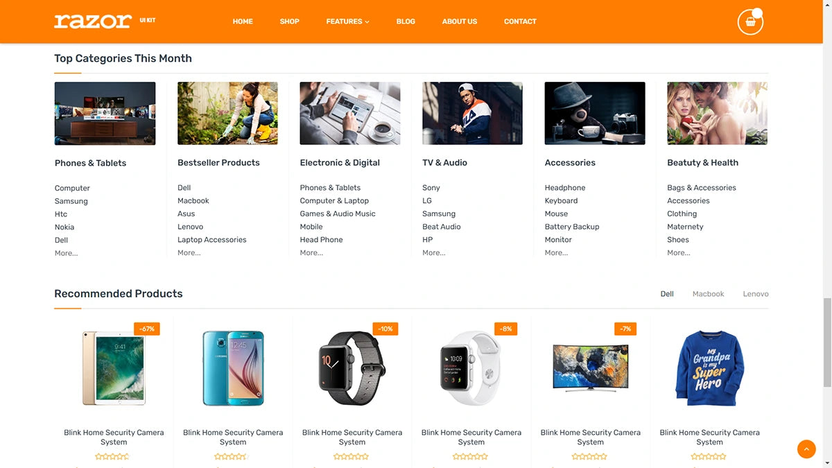 Razor Magento 2 theme - Demo 8