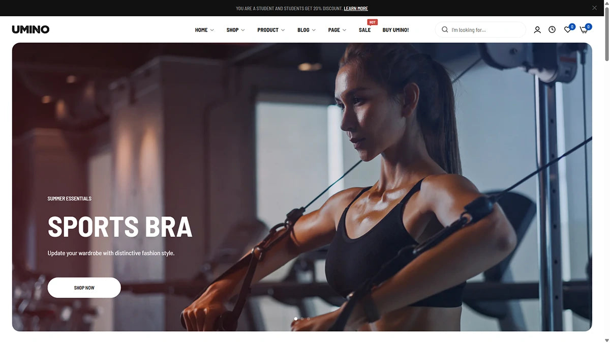 Umino Theme – Gym Fitness - Img 1