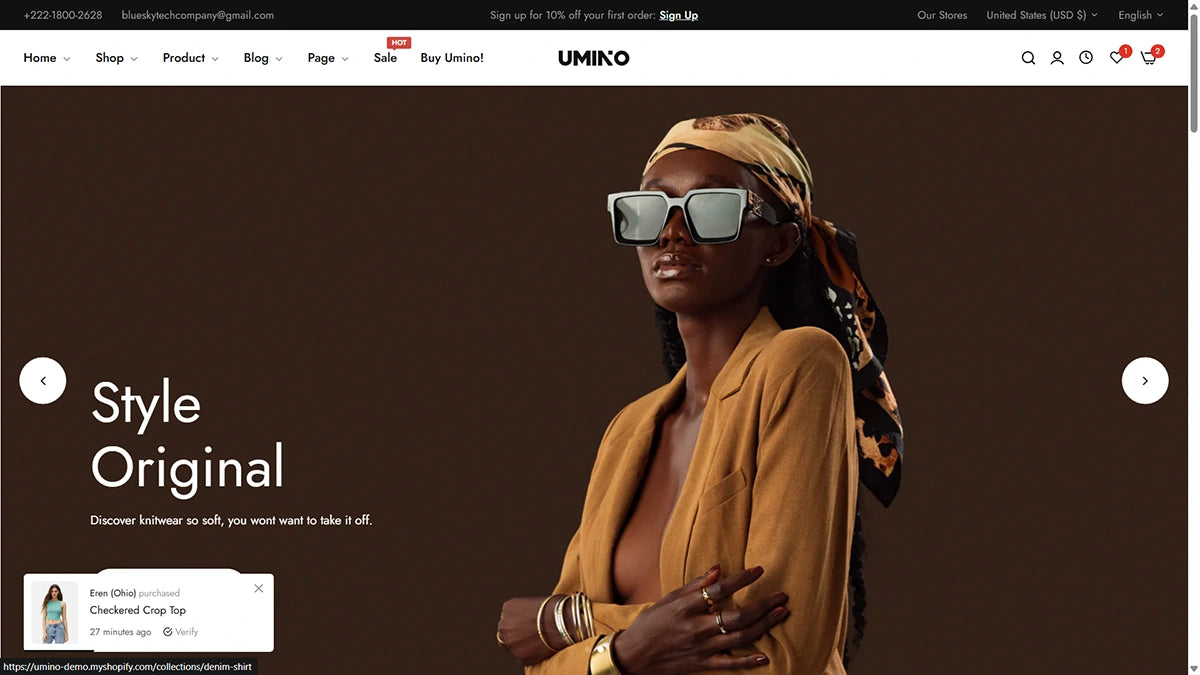 Umino Theme – Minimal Clothings | Img 1