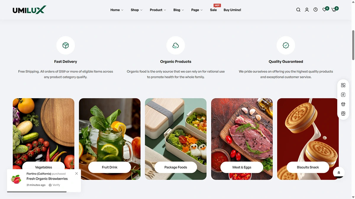 Umino Theme – Organic Foods - Img 2