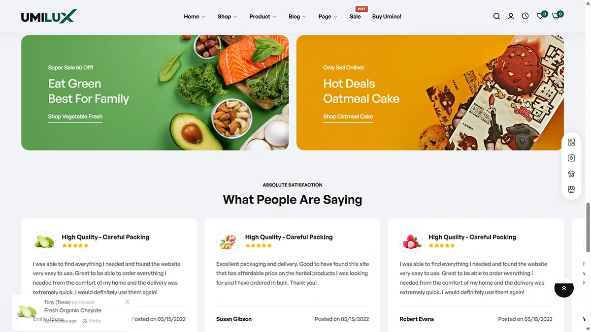 Umino Theme – Organic Foods - Img 6
