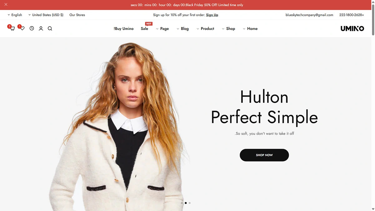 Umino Theme – RTL Demo | Img 1