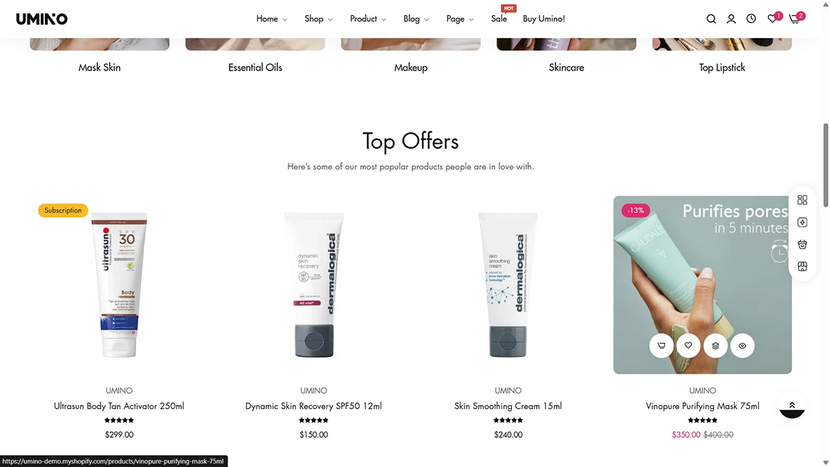 Umino Theme – Skincare - 2