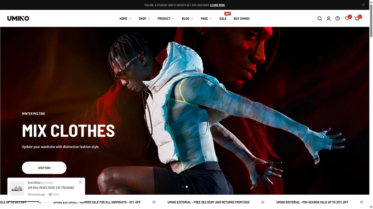 Umino Theme – Sneaker Store | Img 1