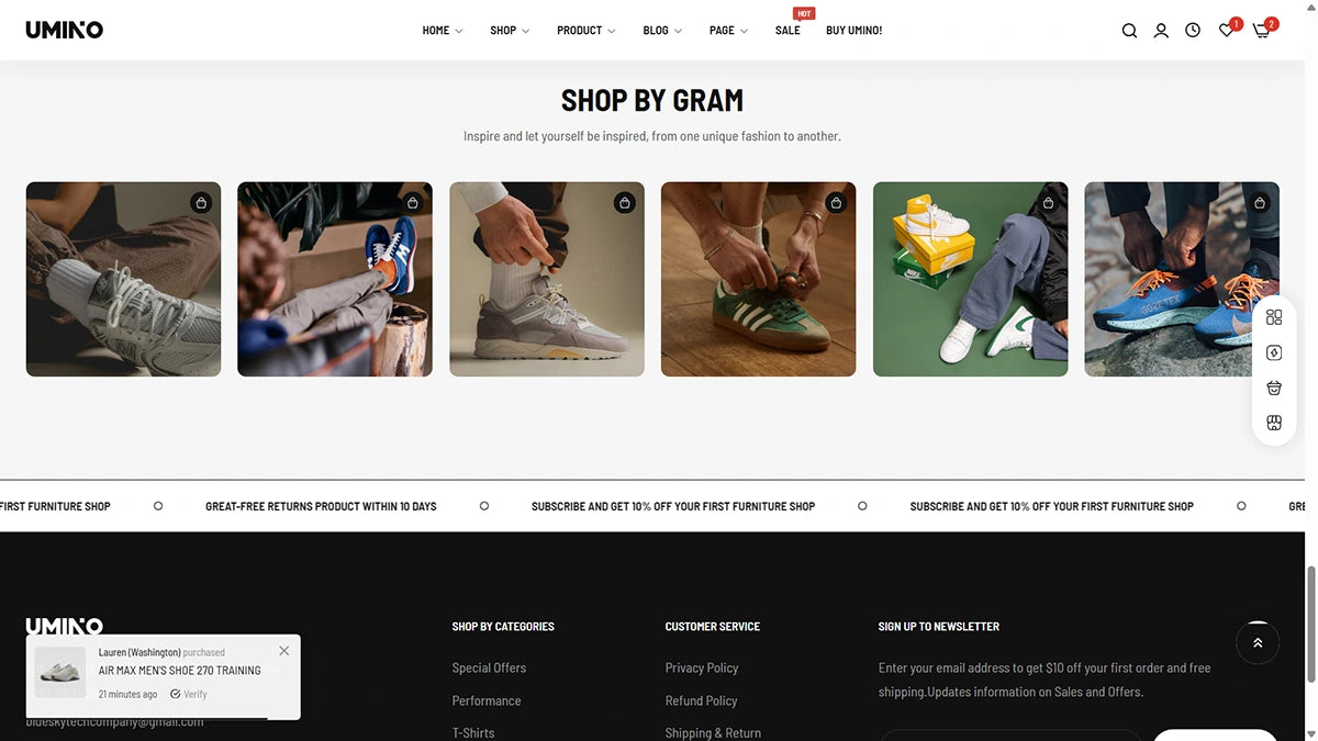 Umino Theme – Sneaker Store | Img 4